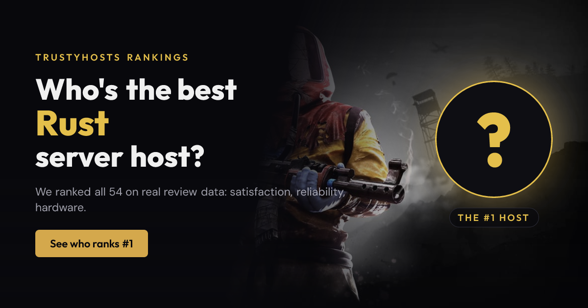 Best Rust Server Hosting 2026 - 52 Hosts Ranked | TrustyHosts